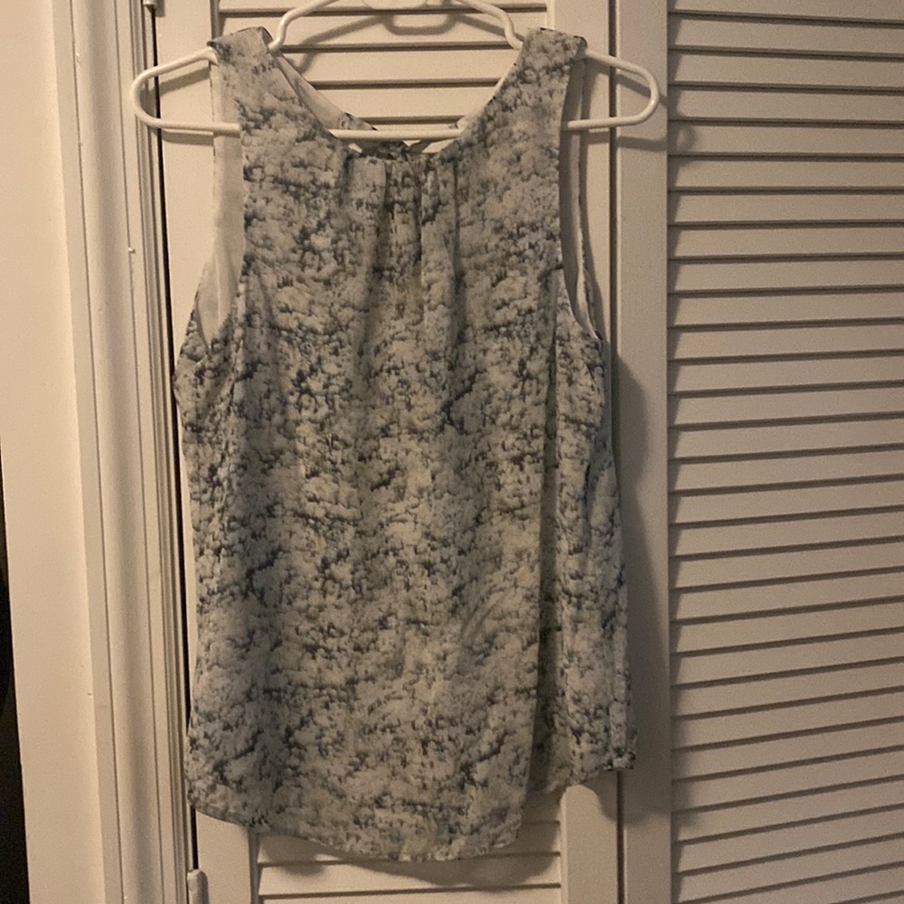 H&M watercolor print blouse top, sz 6